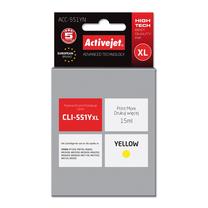 Rašalinio spausdintuvo kasetė ActiveJet Supreme ACC-551YN, geltona sp., 15 ml