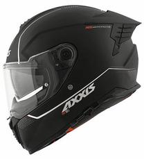 Motociklininko šalmas Axxis Hawk SV Solid A1, M (57-58 cm), balta sp./juoda sp.