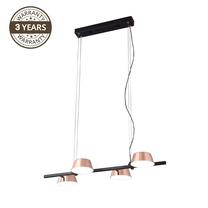 Valgusti rippuv Domoletti Aura A2267-4, LED, 3000 °K, 4 x 6 W, vask v./valge v. / must v.