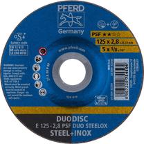 Pjovimo ir šlifavimo diskas Pferd E125-2.8 A46 P PSF-INOX-DUO, 125 mm x 2.8 mm x 22.23 mm
