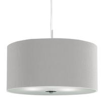 Valgusti rippuv Searchlight Drum Pleat 2356-60SI, E27, 3 x 60 W, hõbe v. / hõbe v.