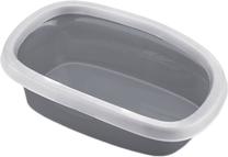 Kačių tualetas su rėmu Zolux Sprint 20 590106GPI, balta sp./pilka sp., uždaras, 58 cm x 39 cm x 17 cm