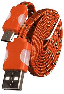 Laidas Etui, Micro USB/USB, oranžinė sp.