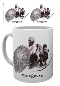 Krūzīte Sony Interactive Entertainment God Of War Kratos and Atreus, balta krās.