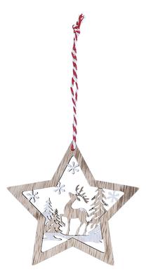 Kalėdinė dekoracija Christmas 705744, 9 cm, ruda sp./(spalva/dizainas parenkami atsitiktine tvarka), 2 vnt.