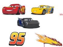 Sieninis lipdukas, automobilis Disney, įvairių spalvų