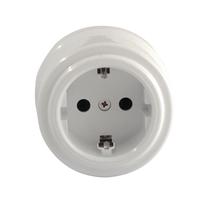 Kontaktligzda Electraline Bironi 10121, Iezemēta rozete, balta krās.