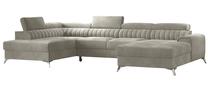 Kampinė sofa Lacante Sola 18, šviesiai ruda sp., kairinė, 202 x 354 cm x 92 cm