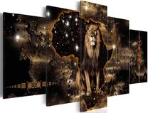 Akrilo stiklo reprodukcija Artgeist Golden Lion, 20 cm x 50 cm
