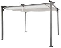 Pavėsinė Pergola Sprint, 395 x 228 cm, antracito sp./balta sp.