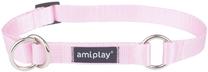 Ошейник для собак Amiplay Basic, розовый цв., 250 - 400 мм x 15 мм, 25-40