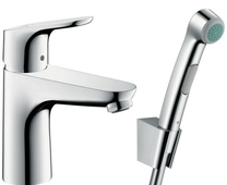 Смеситель для раковины Hansgrohe Focus 100 Bidette 1jet, хромовый цв.