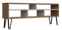 ТВ стол Kalune Design Ebuda, дубовый цв./белый цв., 25 см x 120 см x 46.6 см
