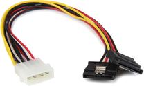 Kabelis StarTech LP4 to Sata Power PYO2LP4LSATA LP4 (4 pin; Large Drive Power), SATA Power (15 pin), 0.3 m, daudzkrāsaina