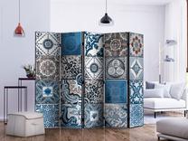 Širma Artgeist Blue Arabesque II, įvairių spalvų, 225 cm x 172 cm