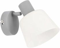 Šviestuvas sieninis Candellux Lighting Ginko 91-49124, E14, 1 x 40 W, skaidri sp. / pilka sp.
