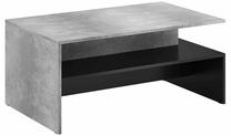Žurnalinis staliukas Helvetia Baros 99, juoda sp./pelenų sp./pilka sp., 100 cm x 60 cm x 45 cm