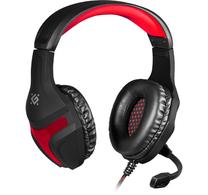 Laidinės žaidimų ausinės Defender Gaming Scrapper 500, juoda sp./raudona sp.