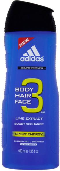 Kūno prausimosi želė vyrams Adidas, 400 ml