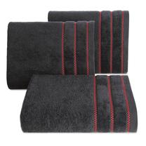 Vonios rankšluostis Dona, juodas/raudonas, 50 cm x 30 cm