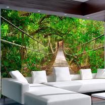 Fototapete Artgeist Bridge amid greenery, 280 cm x 400 cm
