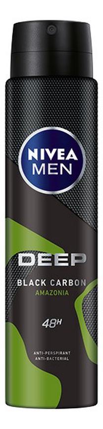 Vyriškas dezodorantas Nivea Deep Black Carbon Amazonia, 250 ml