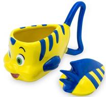 Krūzīte ABYstyle The Little Mermaid Flounder, zila krās./dzeltena krās., 230 ml