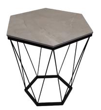 Kavos staliukas MN K-1801, juoda sp./pilka sp., 60 cm x 62 cm x 60 cm