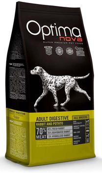 Kuiv koeratoit Optima Nova Adult Digestive GF Digestive, küülikuliha/kartul, 12 kg