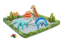 Pripučiama žaidimų aikštelė Intex Jurassic park, 200 cm x 150 cm, žalia sp.