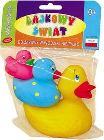 Игрушка для ванны Tullo Ducks AM 005A, синий цв./желтый цв./розовый цв., 3 шт.