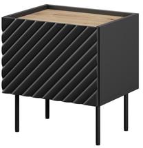 Naktinis staliukas Cama Meble Onda 301461, ruda sp./juoda sp., 54 cm x 50 cm x 40 cm