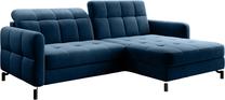 Kampinė sofa Lorelle Kronos 09, tamsiai mėlyna sp., dešininė, 160 x 225 cm x 105 cm