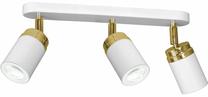 Šviestuvas lubų Luminex Reno 5156, GU10, 3 x 8 W, aukso sp./balta sp. / balta sp.
