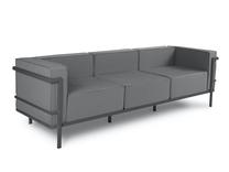 Lauko sofa Calme Jardin Cannes CAL_3S_83_F2_CANNES3, grafito sp., 70 cm x 230 cm x 70 cm