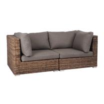 Lauko sofa Home4you Croco, ruda sp./pilka sp.