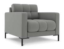 Krėslas Micadoni Home Mamaia, juoda sp./pilka sp., 87 cm x 92 cm x 78 cm