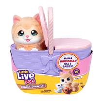 Interaktīva rotaļlieta, komplekts kaķis Little Live Pets Mama Surprise Kitty, daudzkrāsaina