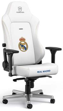 Spēļu krēsls Noblechairs HERO Real Madrid Edition, 48 - 56 x 52 x 129 - 137 cm, zila krās./zelta krās./balta krās.