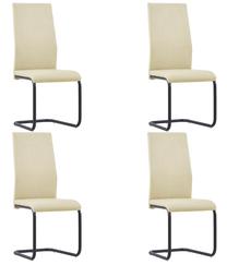 Kėdžių rinkinys VLX Cantilever Dining Chairs 281766, kreminė sp., 54 cm x 43 cm x 102 cm, 4 vnt.