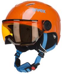 Slēpošanas ķivere Uvex Junior Visor, oranža krās., 52-54 cm