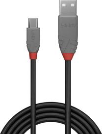 Vads Lindy USB 2.0 A male, Micro USB B male, 1 m