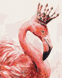 Tapymas pagal skaičius Brushme Royal Flamingo, įvairių spalvų