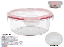 Pārtikas trauks Kitchen&GO, 1.3 l, 20 cm x 20 cm, caurspīdīga krās.