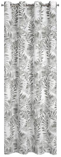 Naktinė užuolaida ZKPL-01, balta sp./plieno sp., 140 cm x 250 cm