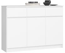 Komoda Akord K140, balta sp., 99 cm x 138 cm x 40 cm