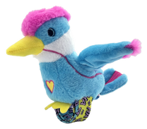 Rotaļu dzīvnieks putns HAPPY YAPPERS Woodpecker 9382, zila krās./rozā krās.