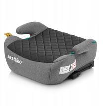Autokėdutė-paaukštinimas 4Baby Sesttino, juoda sp./pilka sp., 125 - 150 cm