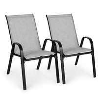 Lauko kėdžių rinkinys ModernHome, šviesiai pilka sp., 72 cm x 55 cm x 90.5 cm, 2 vnt.