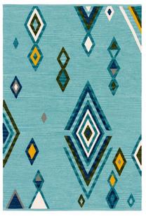Ковер 4Living Illuusia Turquoise, многоцветный, 140 см x 200 см